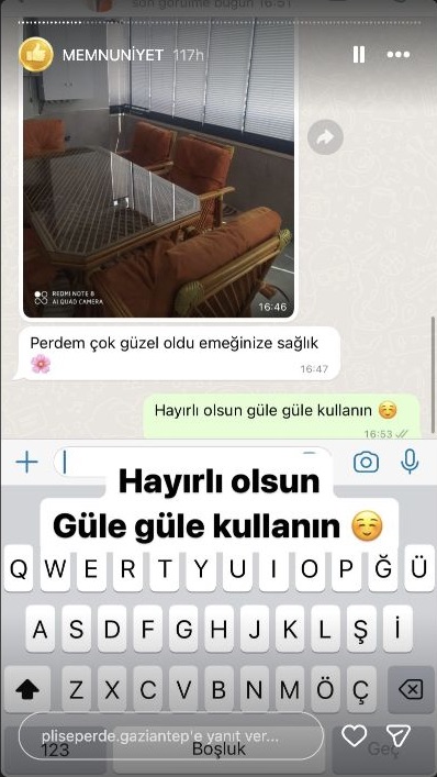 Plise Perde Gaziantep müşteri memnuniyeti paylaşımı 25