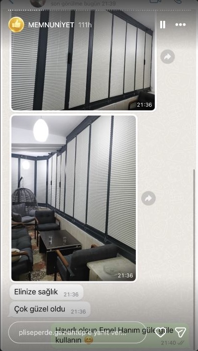 Plise Perde Gaziantep müşteri memnuniyeti paylaşımı 29