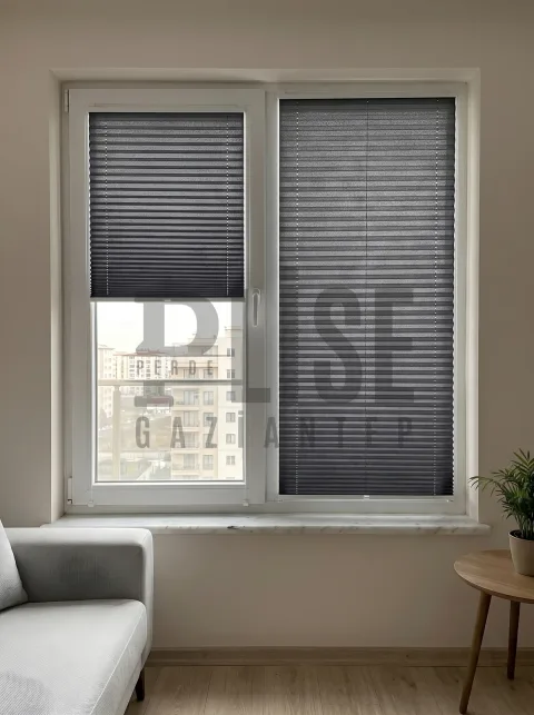 NANO INSULATION 03 Yoğun Dokulu Kumaş plise perde — Pencere