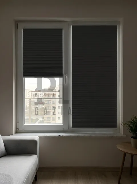 Honeycomb VR 04 Antrasit Honeycomb Karartma plise perde — Pencere