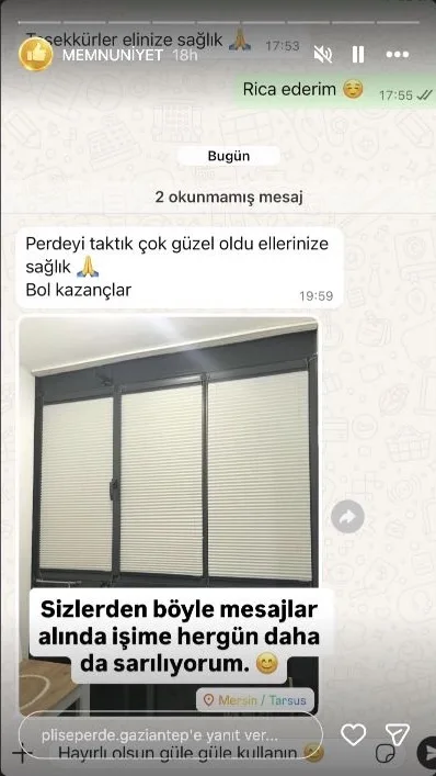 Instagram plise perde memnuniyet paylaşımı 1