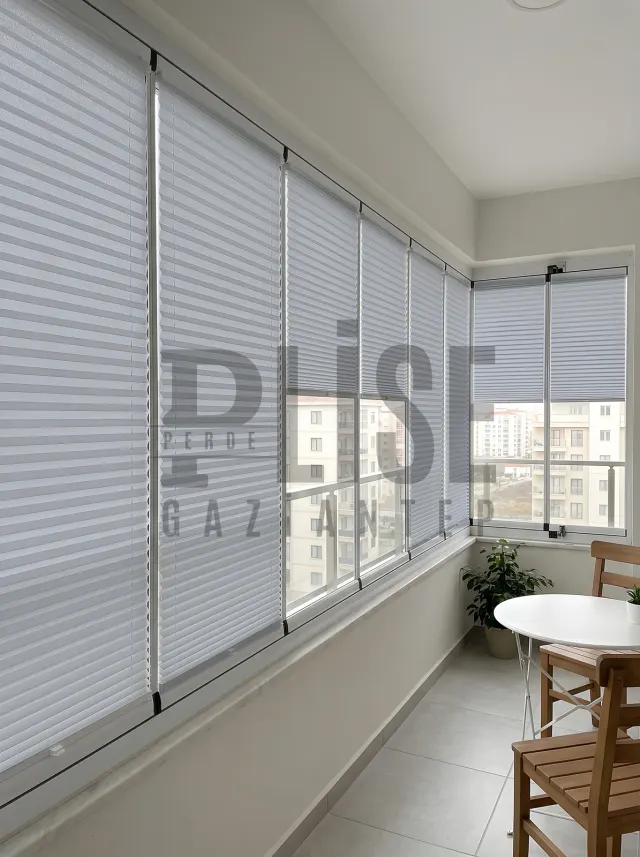 NOVA VR 05 Taş Gri plise perde — Cam balkon