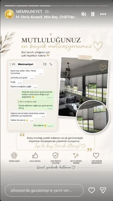 Instagram plise perde memnuniyet paylaşımı 5