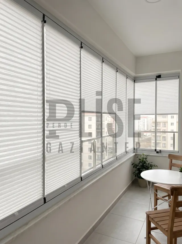 NEO FASHION 01 Özel Desen plise perde — Cam balkon