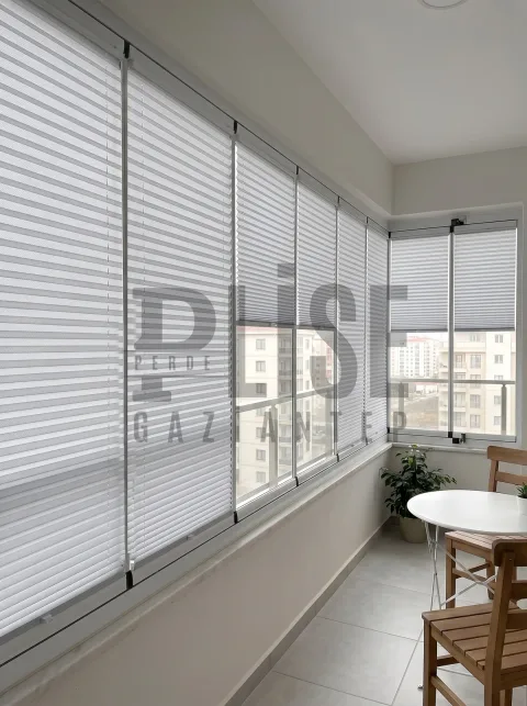 NANO INSULATION 02 Yoğun Dokulu Kumaş plise perde — Cam balkon