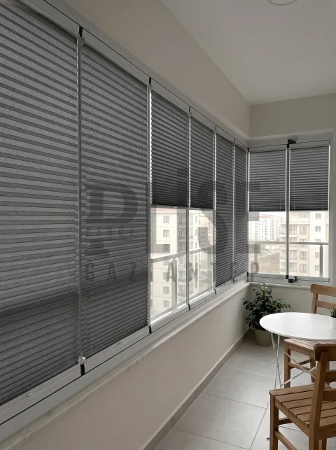 NANO PRO 04 Nano Pro Kumaş plise perde — Cam balkon
