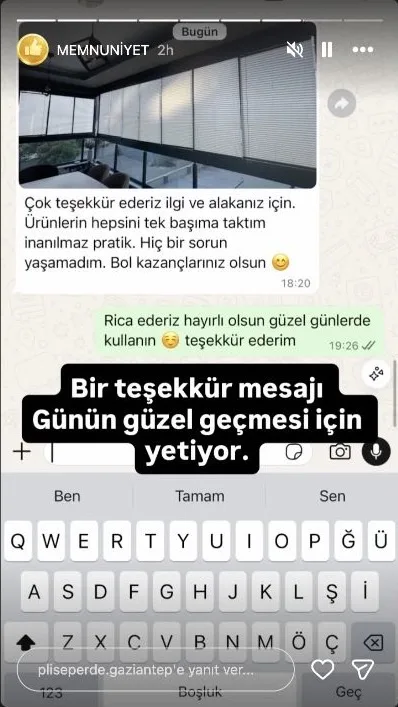 Instagram plise perde memnuniyet paylaşımı 8